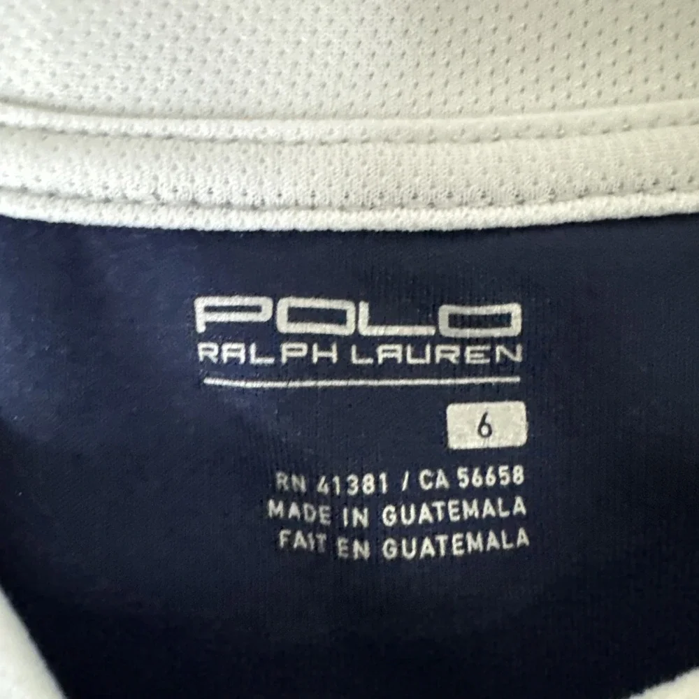 Polo Ralph Lauren‎ Boys Performance Big Pony Logo Short Sleeve Shirt Navy Size 6